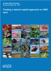 Testing a Natural Capital Approach on SNH Land