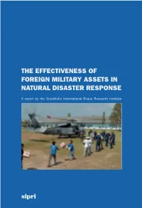 The Effectiveness of Foreign Military Assets in Natural Disaster Response