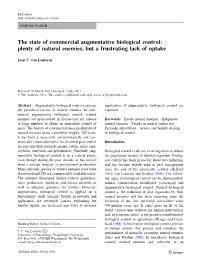 The State of Commercial Augmentative Biological Control: Plenty of Natural Enemies, but a Frustrating Lack of Uptake