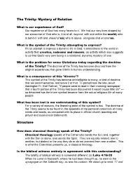 The Trinity: Mystery of Relation