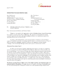 June 27, 2014 Enbridge Response and Attachment