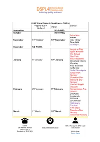 LHNF Panel Dates & Deadlines – DSPL4 Papers Due in (By5pm)