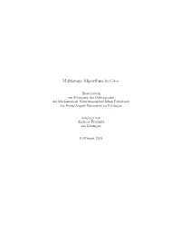 Multistage Algorithms in C++