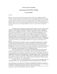 PUTIN's PATH to POWER (Forthcoming in POST-SOVIET