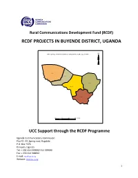 Rcdf Projects in Buyende District, Uganda