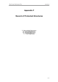 Appendix F Record of Protected Structures