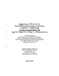 Final Scope of Work for the Draft Environmental Impact Statement CEQR NO