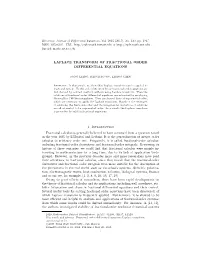 Laplace Transform of Fractional Order Differential Equations