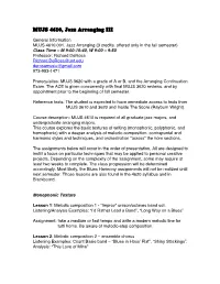 MUJS 4610 Syllabus