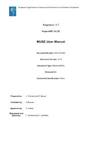 MUSE User Manual