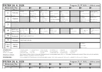 PÁTEK 26. 6. 2020 Program 25