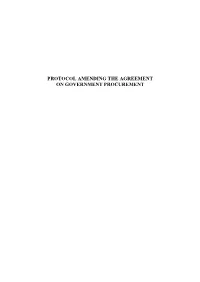 Protocol Amending the Agreement on Government Procurement