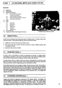 Unit 7 Customs, Rituals and Cults