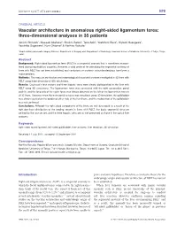 Vascular Architecture in Anomalous Right-Sided Ligamentum Teres: Three-Dimensional Analyses in 35 Patients