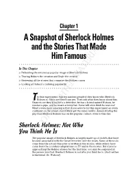 A Snapshot of Sherlock Holmes and the Stories That Made Him Famous