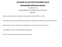 An Online Collection of Information on Endangered Species in Kansas