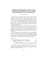 Keeping Shareholder Activism Alive: a Comparative Approach to Outlawing Dead Hand Proxy Puts in Delaware