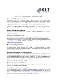 Kids' Life and Times Survey 2020 – Troubleshooting Guide