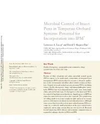 Microbial Control of Insect Pests in Temperate Orchard Systems: Potential for ∗ Incorporation Into IPM