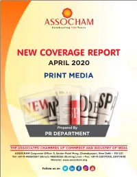 New Coverage Report April 2020 Print Media