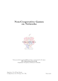 Non-Cooperative Games on Networks