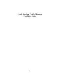 North Carolina Textile Museum Feasibility Study