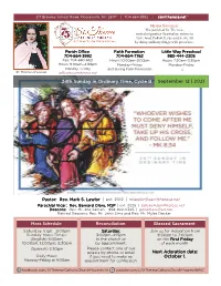September 12 | 2021 24Th Sunday in Ordinary Time, Cycle B