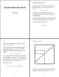 Simple Linear Regression