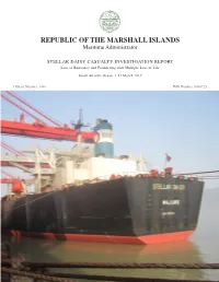 STELLAR DAISY CASUALTY INVESTIGATION REPORT Loss of Buoyancy and Foundering with Multiple Loss of Life