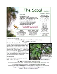 The Sabal March 2017 Volume 34, Number 3
