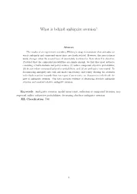 What Is Behind Ambiguity Aversion?