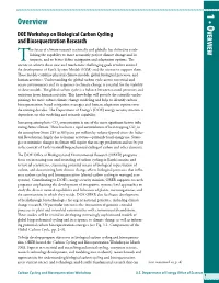Carbon Cycling and Biosequestration Workshop Report (Overview