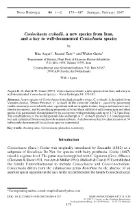 Coniochaeta Ershadii, a New Species from Iran, and a Key to Well-Documented Coniochaeta Species