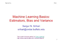 Estimators, Bias and Variance