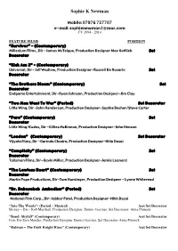 Sophie Cv Updated Feb 2014