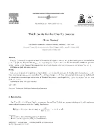 Thick Points for the Cauchy Process
