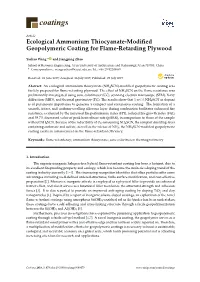 Ecological Ammonium Thiocyanate-Modified