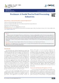 Pectinase: a Useful Tool in Fruit Processing Industries