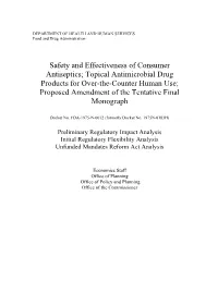 Proposed Amendment of the Tentative Final Monograph