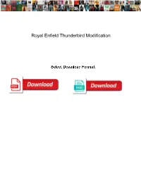 Royal Enfield Thunderbird Modification
