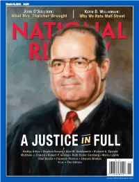 SCALIA's LAST OPINIONS by Matthew J. Franck