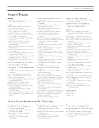 Board of Trustees Senior Administration of the University