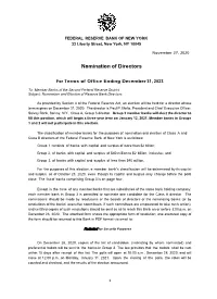 Nomination of Directors
