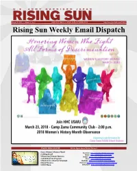 Rising Sun Weekly Email Dispatch