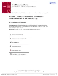 Masses, Crowds, Communities, Movements: Collective Action in the Internet Age