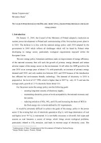 The Latest Governmental Decision to Launch the Nuclear Power Program