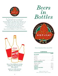 Beers in Bottles