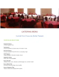 Catering Menu