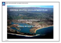 Central Spatial Development Plan Annual Review 2014/2015