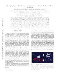 Decoupling Light and Matter: Permanent Dipole Moment Induced Collapse of Rabi Oscillations